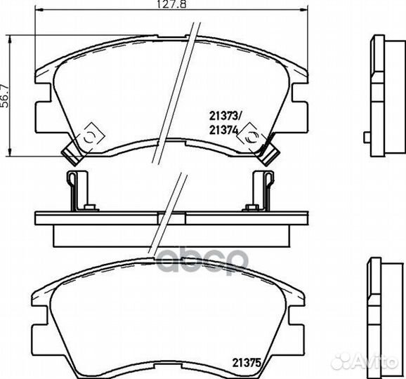 Колодки тормозные дисковые перед NP3000 NIS