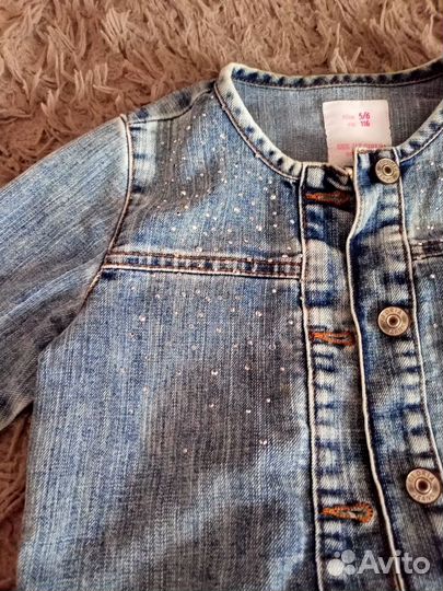 Джинсовый костюм для девочки 104