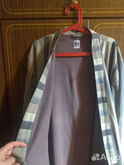 Мужской домашний махровый халат известного бренда