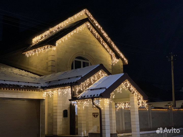 Новогоднее украшение частных домов и др. объектов