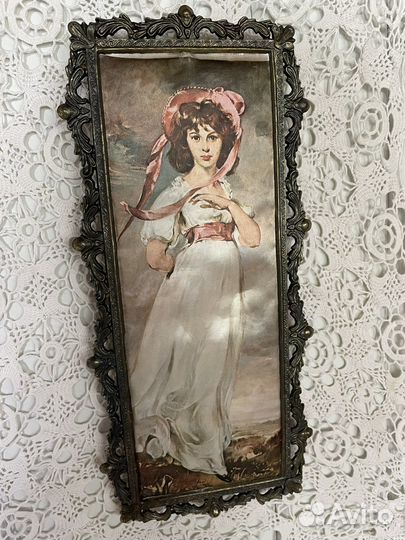 Картина шелкография в бронзе