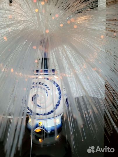 Лампа-ночник. Фарфор. Гжель