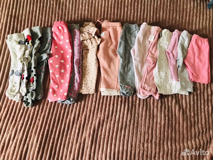 Большой пакет вещей на девочку с 2 месяцев до 1 г
