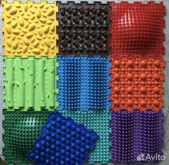 Ортопедический массажный коврик пазл 10 шт