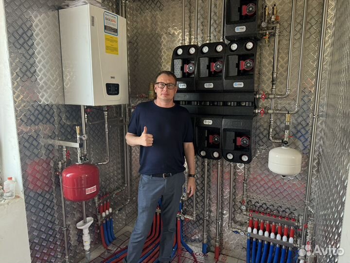 Отопление теплый пол и водоснабжение Под ключ