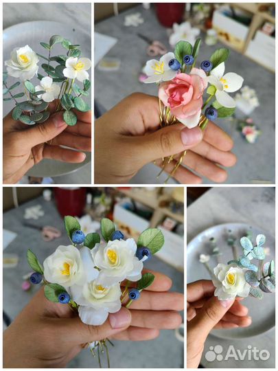 Шпильки для волос свадебные. Ручная Работа