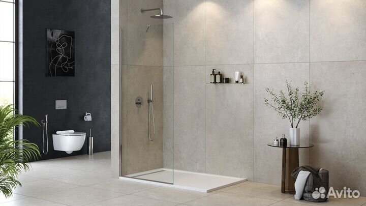 Душ. Стенка Cezares 85 Chrome liberta-l-1-tb-85-c