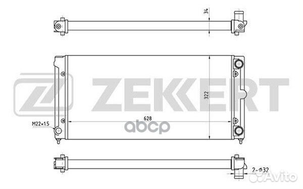 Радиатор охл. дв. VW Passat III IV 88- mk-1034