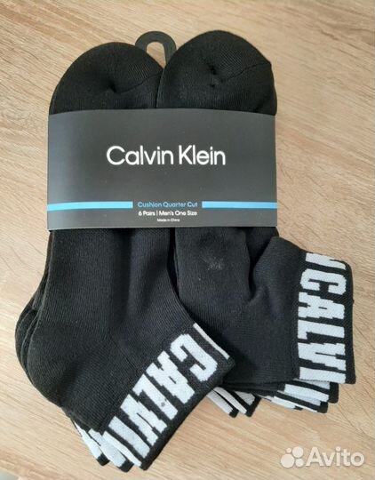 Носки-вкладыши 6 пар calvin klein оригинал