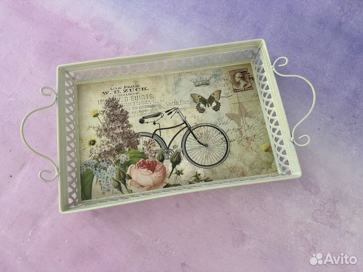 Поднос винтажный металлический