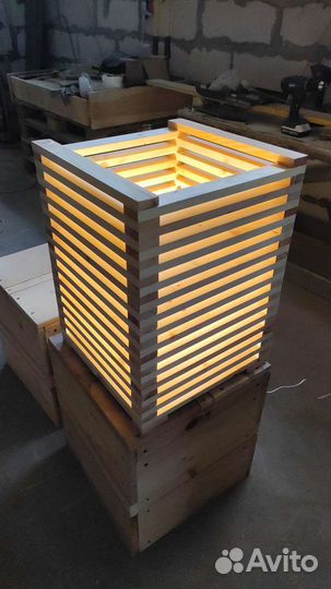 Тумба, ночник, декор, лофт