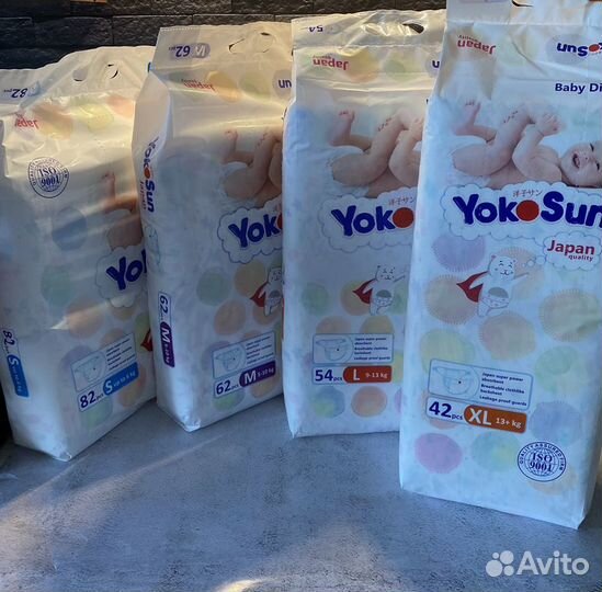 Подгузники Yokosun (S, M, L, XL)