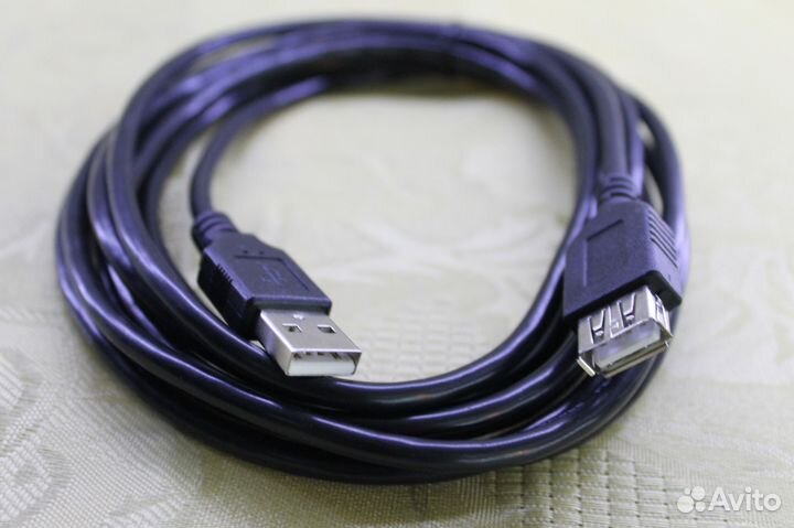 Удлинитель USB 2.0 чёрный 3м