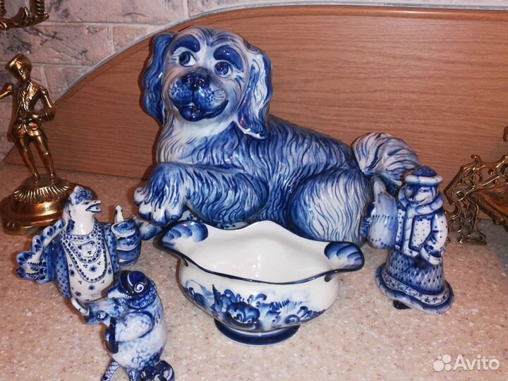 Фарфоровые статуэтки Гжель, авторские работы