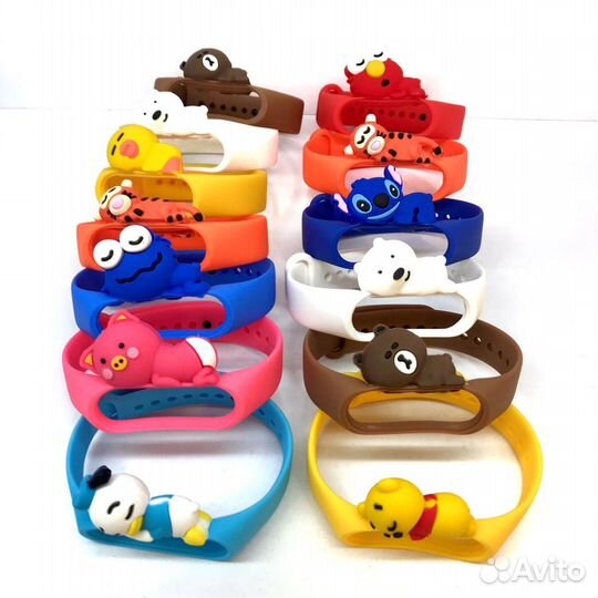 Силиконовые ремешки для Xiaomi Mi Band 3, 4, 5