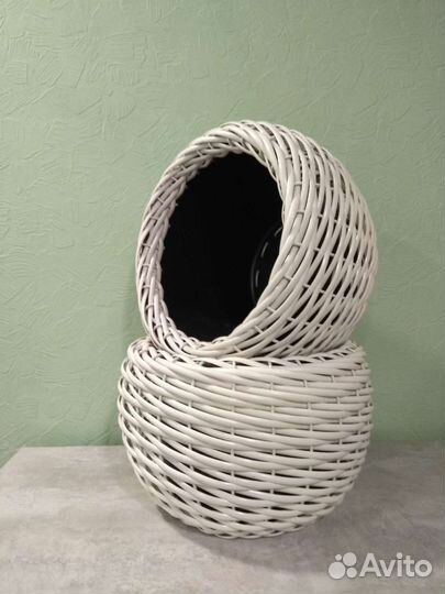 Ротанг. Кашпо 12 л. Шар