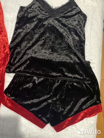 Женский пижамный велюровый комплект