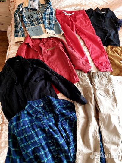 Вещи на мальчика от 122 размера рубашки,брюки и др