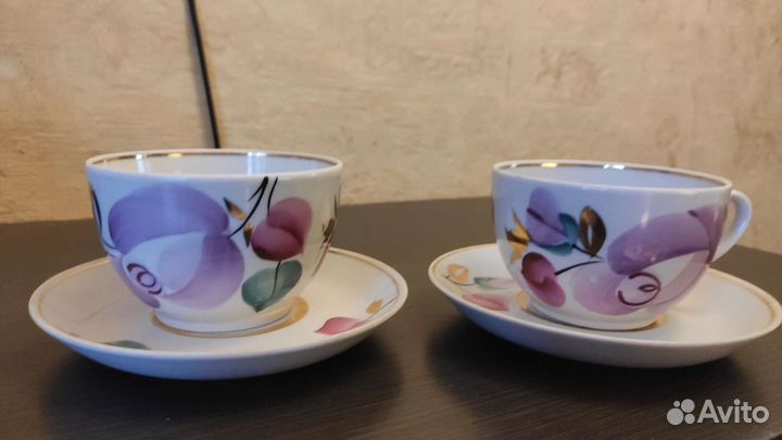 Фарфоровые чашки ссср:лфз, дулево