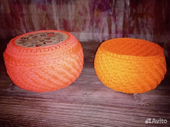 Корзинка вязанная крючком