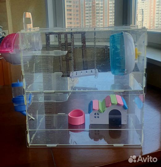 Клетка прозрачная для хомяка