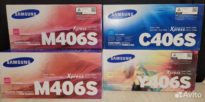 Оригинальные катриджи Samsung CLT-M406S C406S Y406