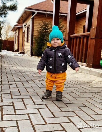 Вязаный комплект : шапка и снуд