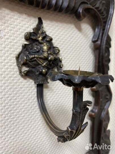 Старинный подсвечник бронза