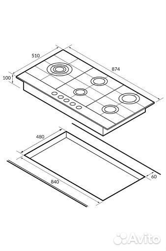 Варочная поверхность Hiberg VM 9055 RY