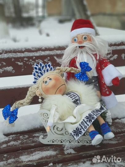 Дед мороз и снегурочка куклы
