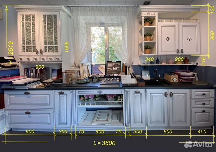 Кухня с Итальянскими фасадами готовая