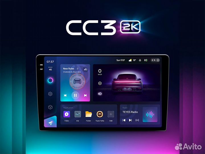 Магнитола Teyes CC3 2K 3G+32G для LADA Niva 2021+