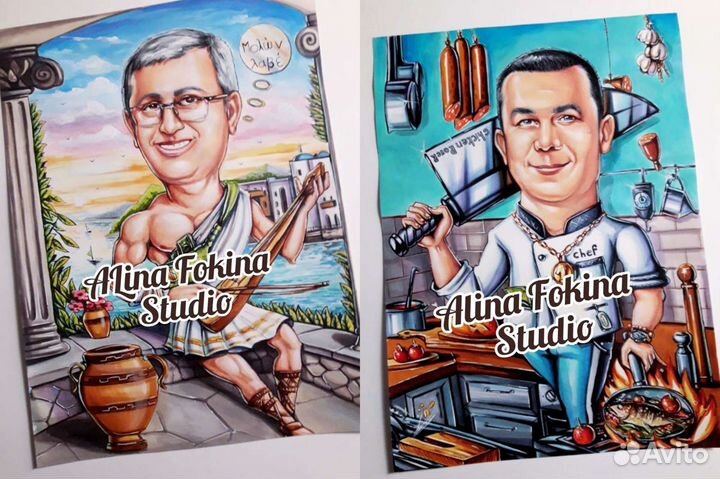 Шарж,Портрет по Фото на заказ.Шаржист на Праздник