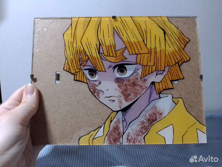 Аниме рисунок на стекле Клинок,Семья шпиона