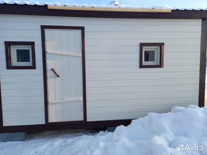 Баня каркасная 2,2м х 4,2м