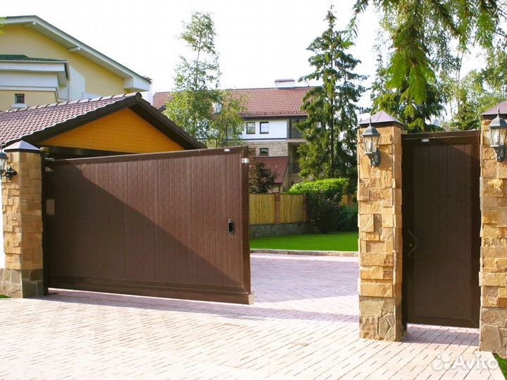 Откатные ворота с установкой