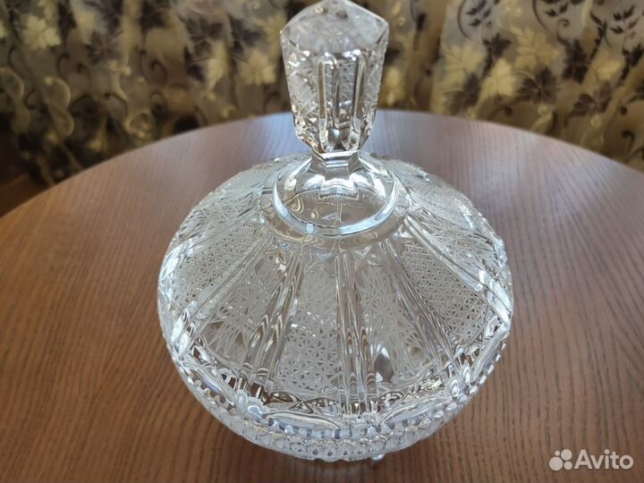 Хрустальная конфетница, Чехословакия, 1970-е