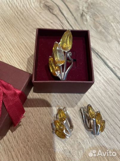 Серебряный комплект крупный