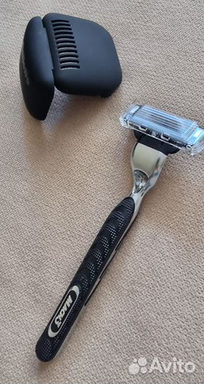 Gillette mach 3 бритва+чехол+коробка