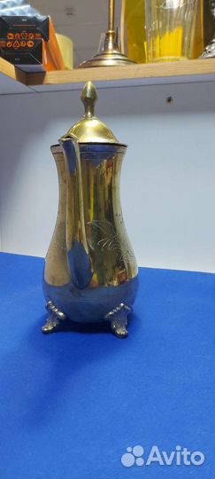 Антикварный кофейник E.P.N.S. бронза