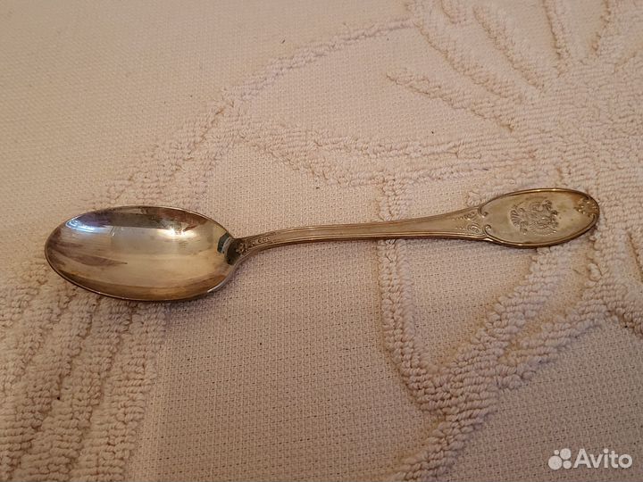 Серебряная ложка с гербом России