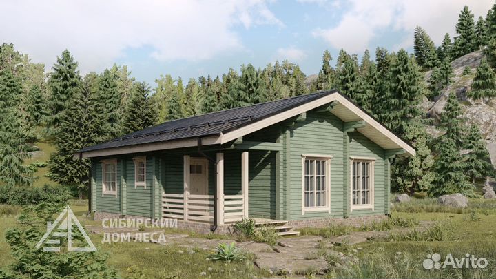 Дом 8х9,6 из профилированного бруса