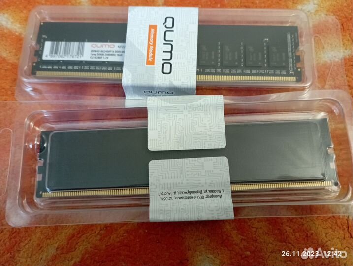 Оперативная память qumo/kingston DDR4 8Gb 2400MHz