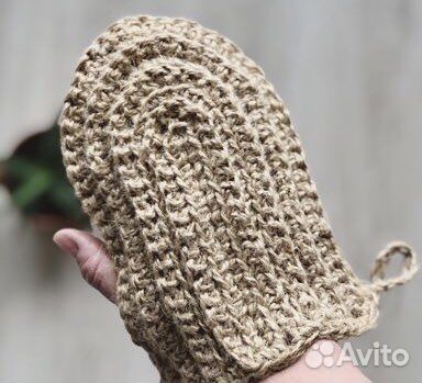 Джутовые мочалки для тела