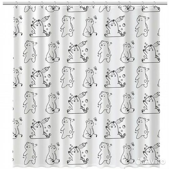 Шторка для ванны Fixsen Teddy Wash FX-1505 Белая