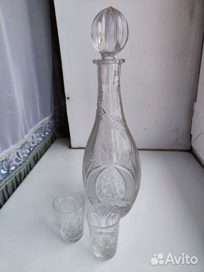 Графин и стопки хрусталь Дятьково