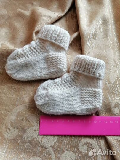 Вязанные шерстяные носки