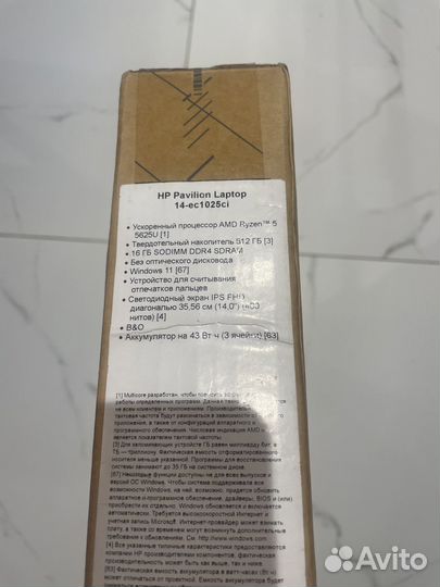 Ноутбук hp pavilion laptop 14