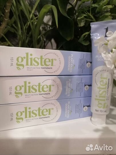 Glister ополаскиватель, зубная паста, освежитель