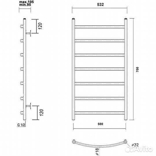 Полотенцесушитель водяной